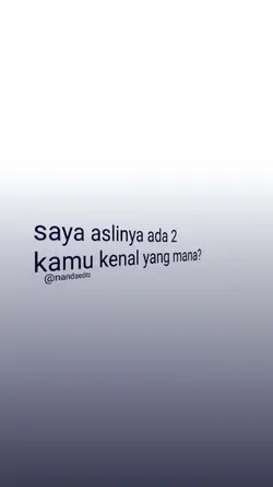 saya aslinya ada 2