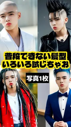 【男性版】髪型4チェンジ