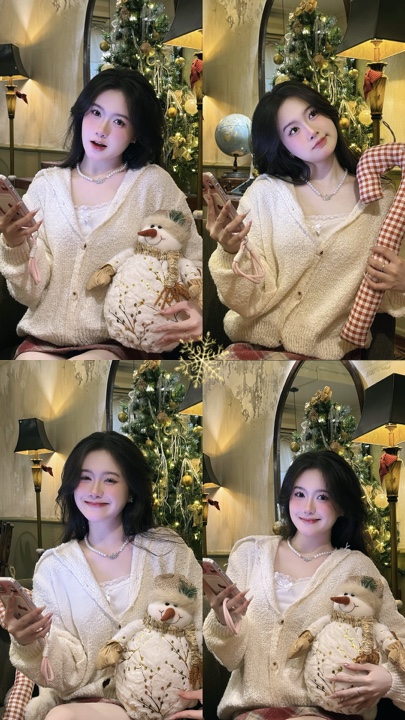 Mẫu 4 ảnh noel