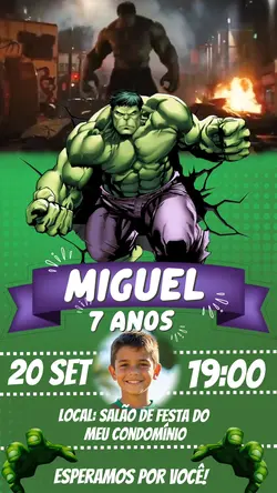 Convite Hulk 🐶