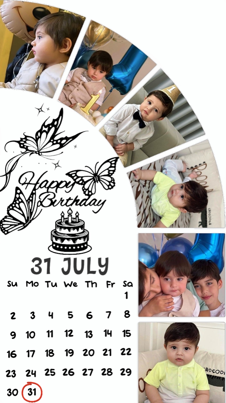 Aniversário Filho 31 de julho