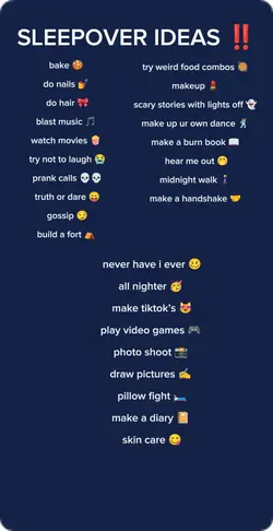 sleepover ideas 