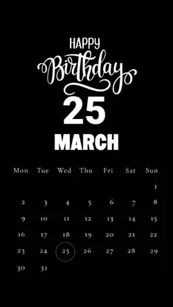 HBD 25 MARCH 2026