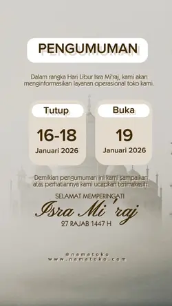 PENGUMUMAN  LIBUR