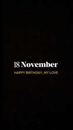 HBD 18 NOVEMBER 
