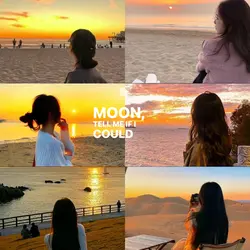 not moon but sunset