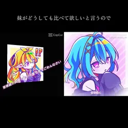 妹が「比べて欲しい」と言うので