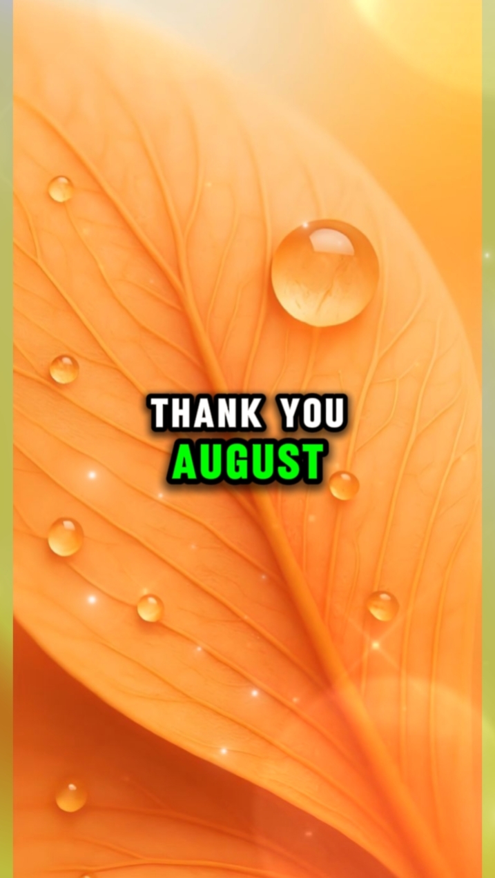 THANK YOU AUGUST