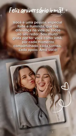 Parabéns irmã 