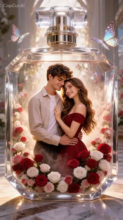 Love Inside the Giant Rose Bottle 