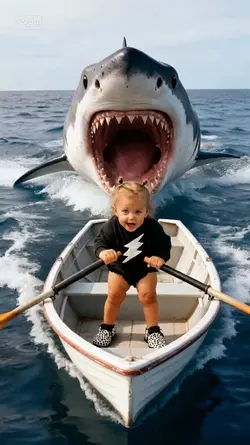 Shark chasing funny