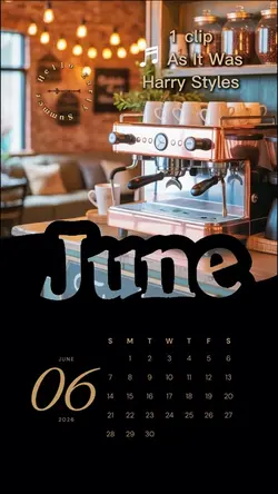 6月calendar(black)