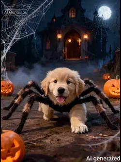 Spider dog costume