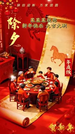除夕 ｜更换名字与祝福语录即可