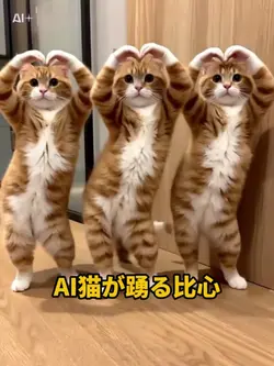 AI猫が踴る比心