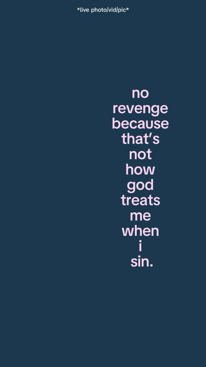No revenge 