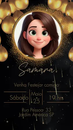Convite aniversário 
