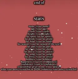 2025 STATS!!