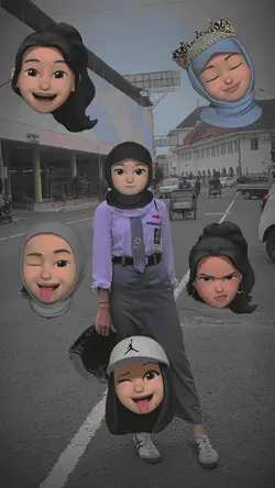 stiker muka cewe