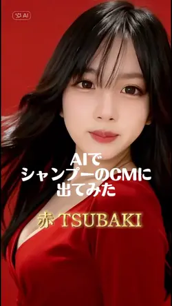 赤TSUBAKIのCMに出てみた AI