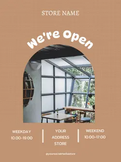 We're Open 