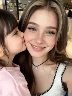 kissed by children