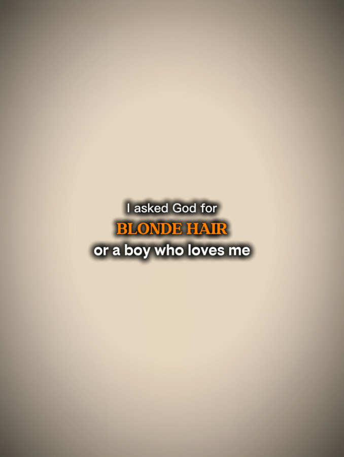 blonde hair