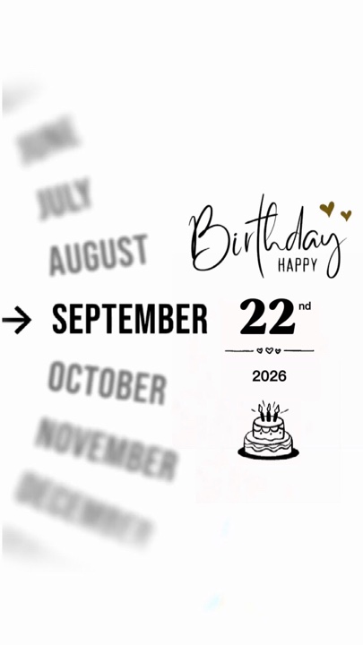 ANNIVERSAIRE LE 22 SEPTEMBRE