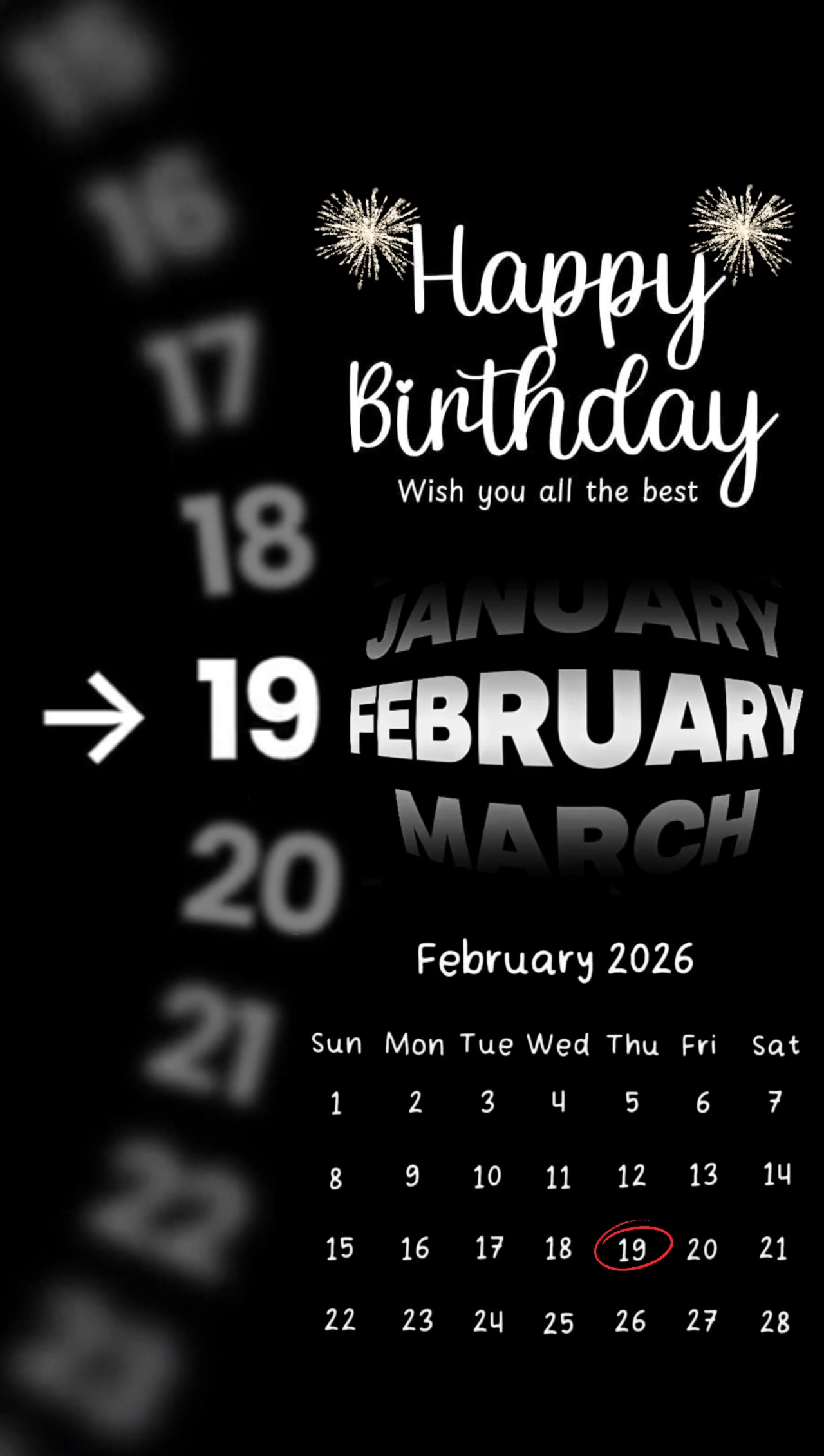 19 FEBRUARY BIRTHDAY