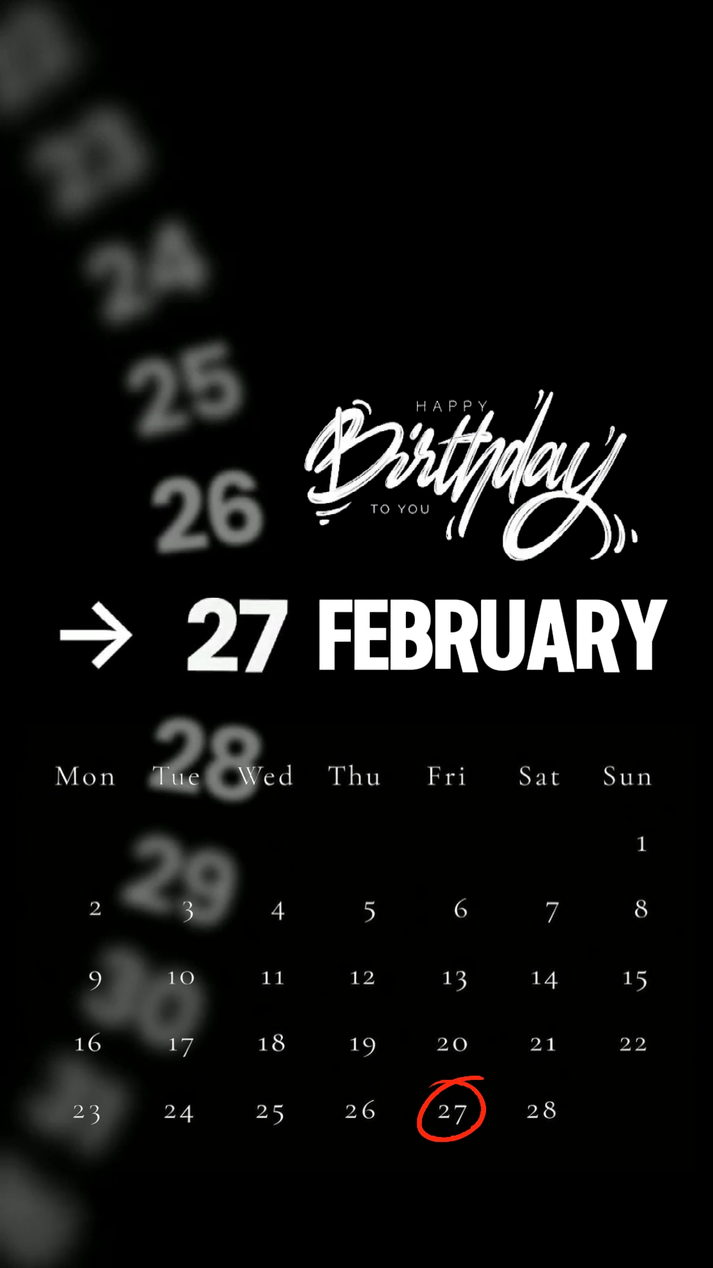 ANNIVERSAIRE LE 27 FÉVRIER