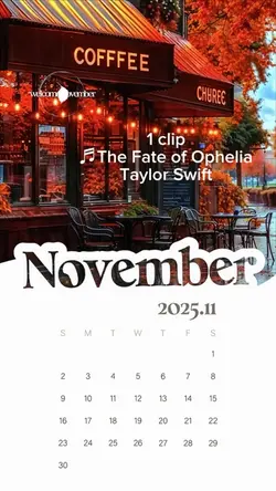 11月calendar(white)