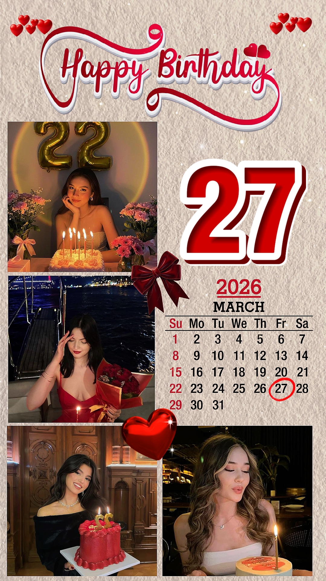 Anniversaire 27 mars 