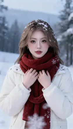 Ghép ảnh AI mùa đông