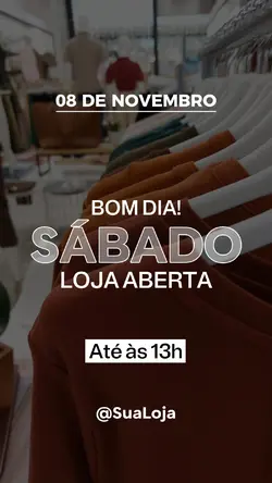 LOJA ABERTA SÁBADO