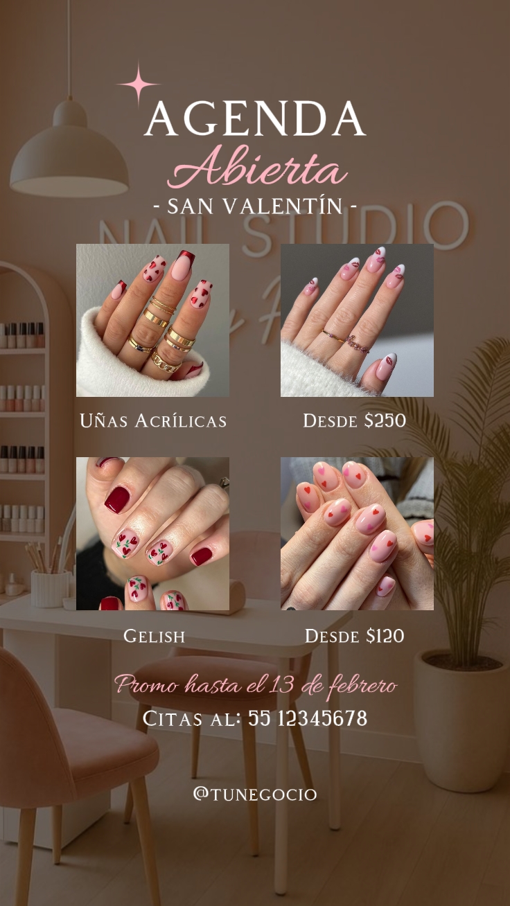 Uñas San Valentín