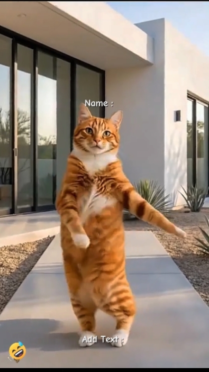 Funny dancing cat 