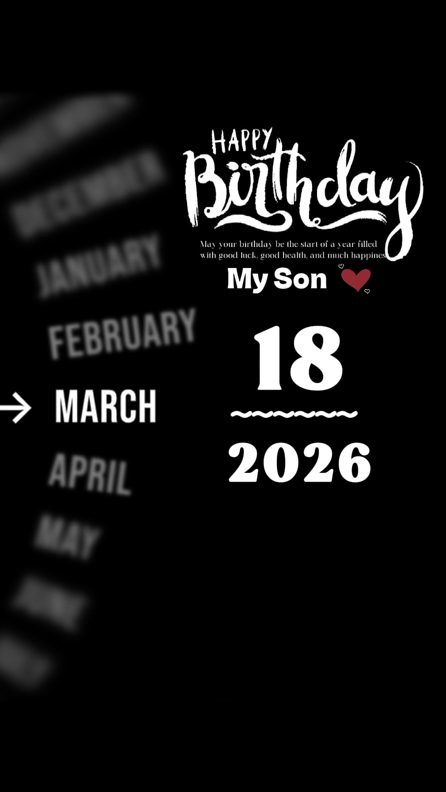 HBD FILHO 18 DE MARÇO