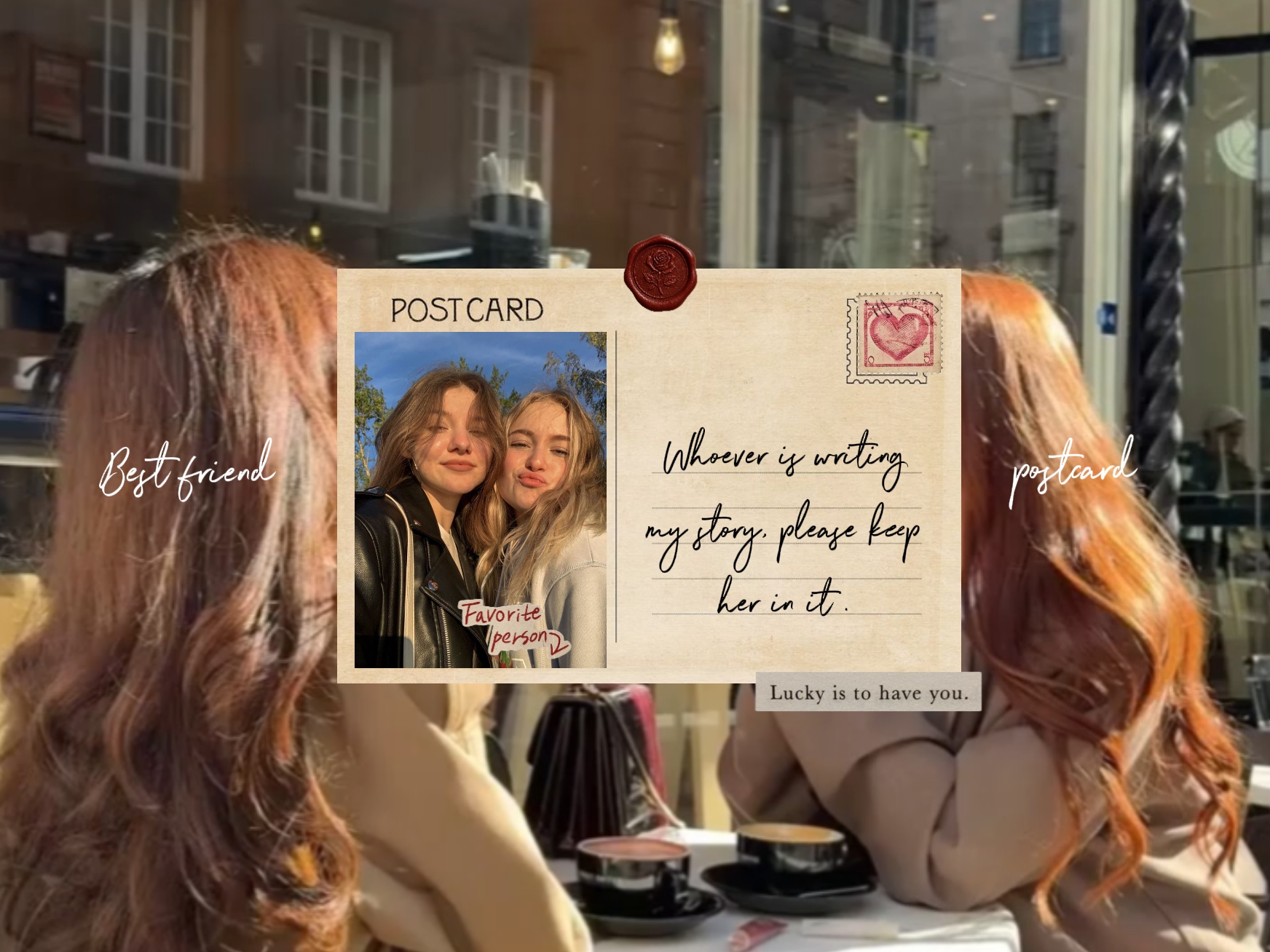 Carte postale de meilleur ami