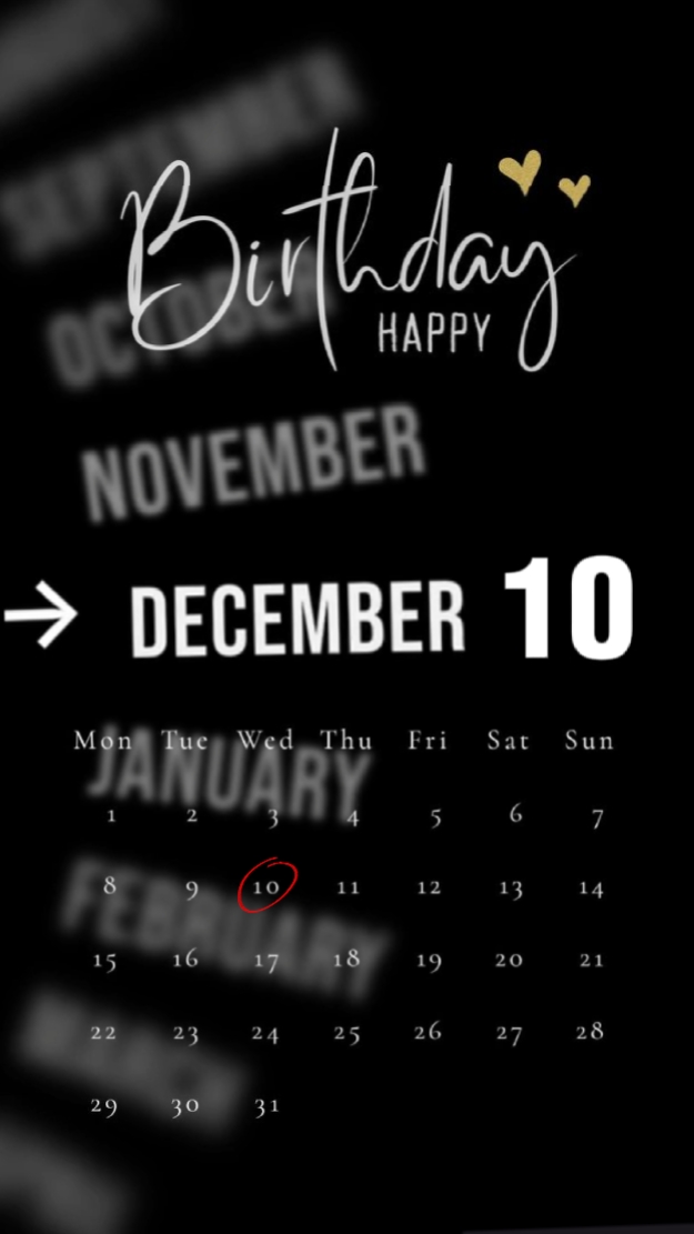 12월 10일 HBD 