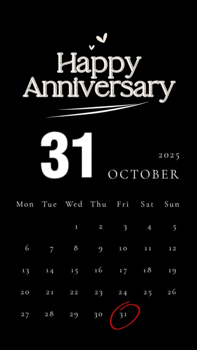 Anniv 31 October 