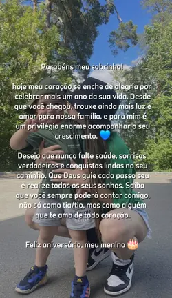 aniversário sobrinho