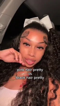 pink vs black hair