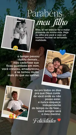 Parabéns meu Filho 