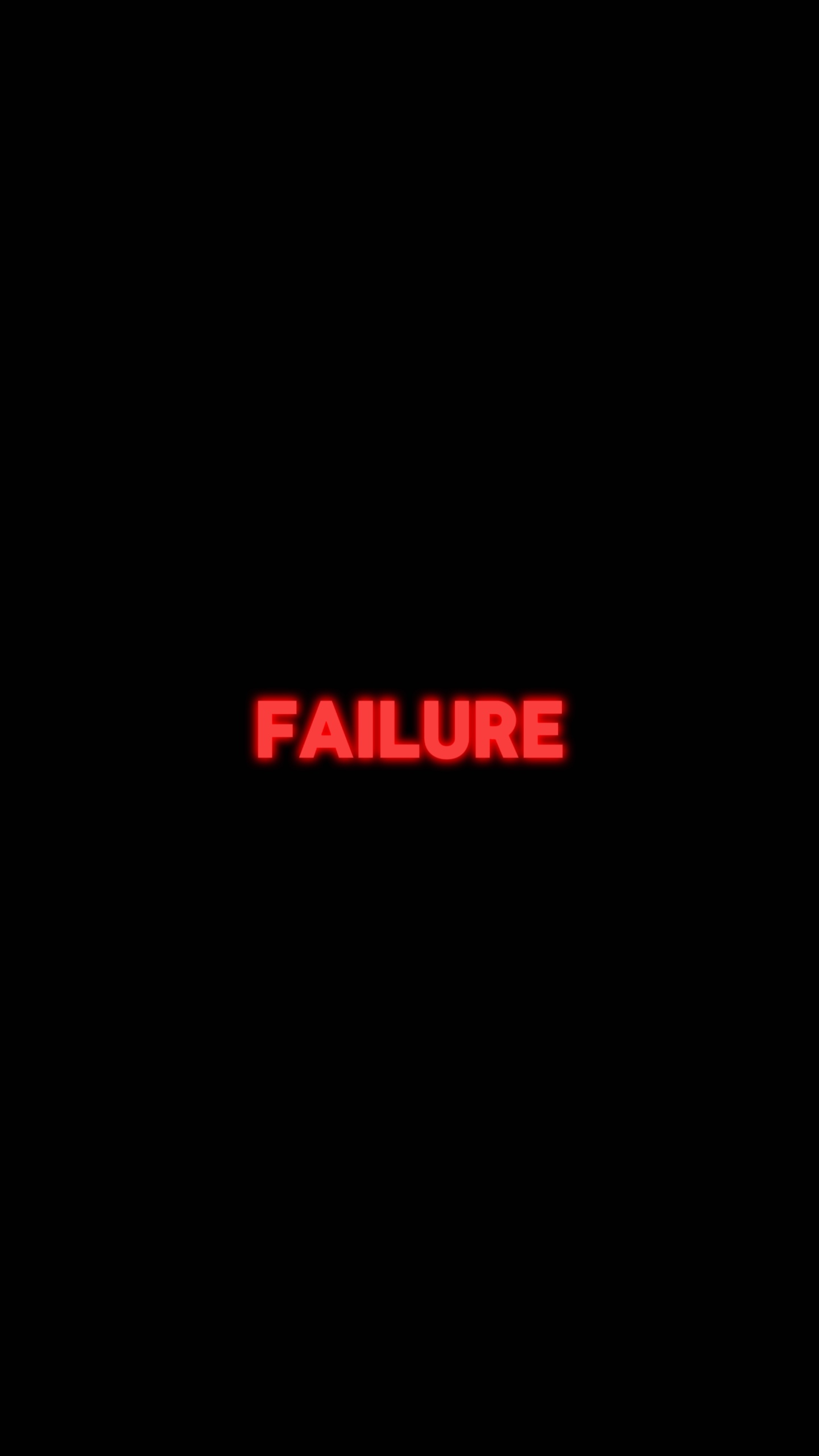 A failure…