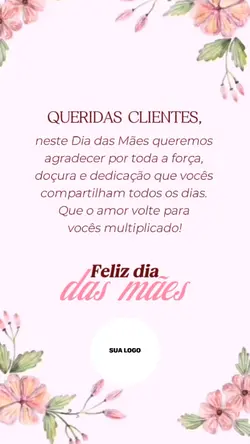 Feliz dia das mães