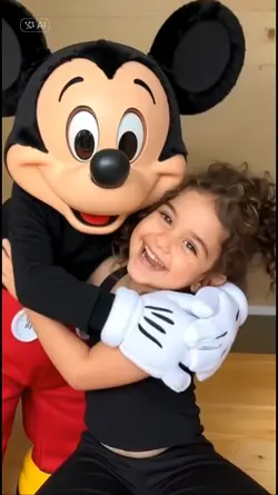Abraço com Mickey
