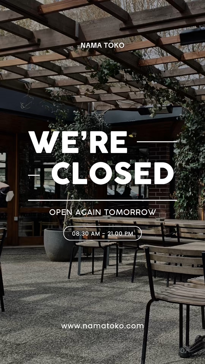 we are closed 