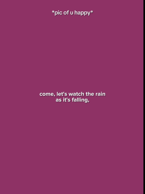Schauen wir dem Regen zu