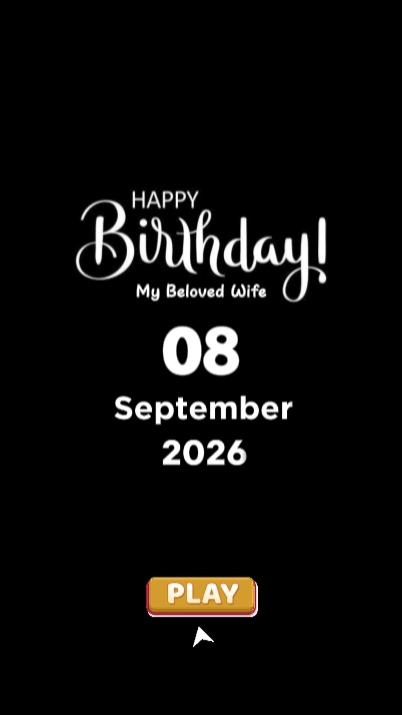 HBD WIFE 8 SEPTEMBER