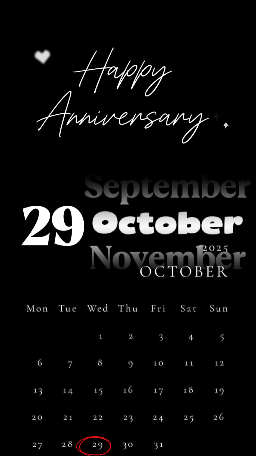 anniversary 29 Octob